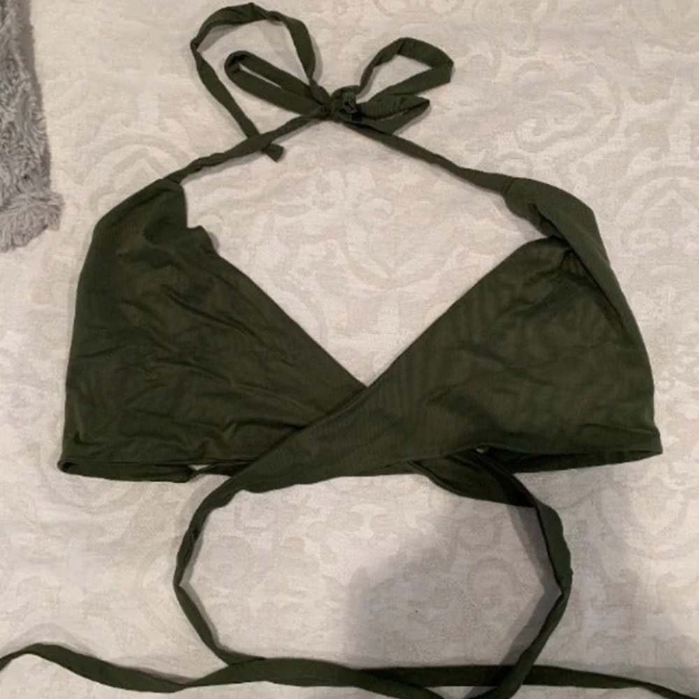 Strappy wrap around swim top